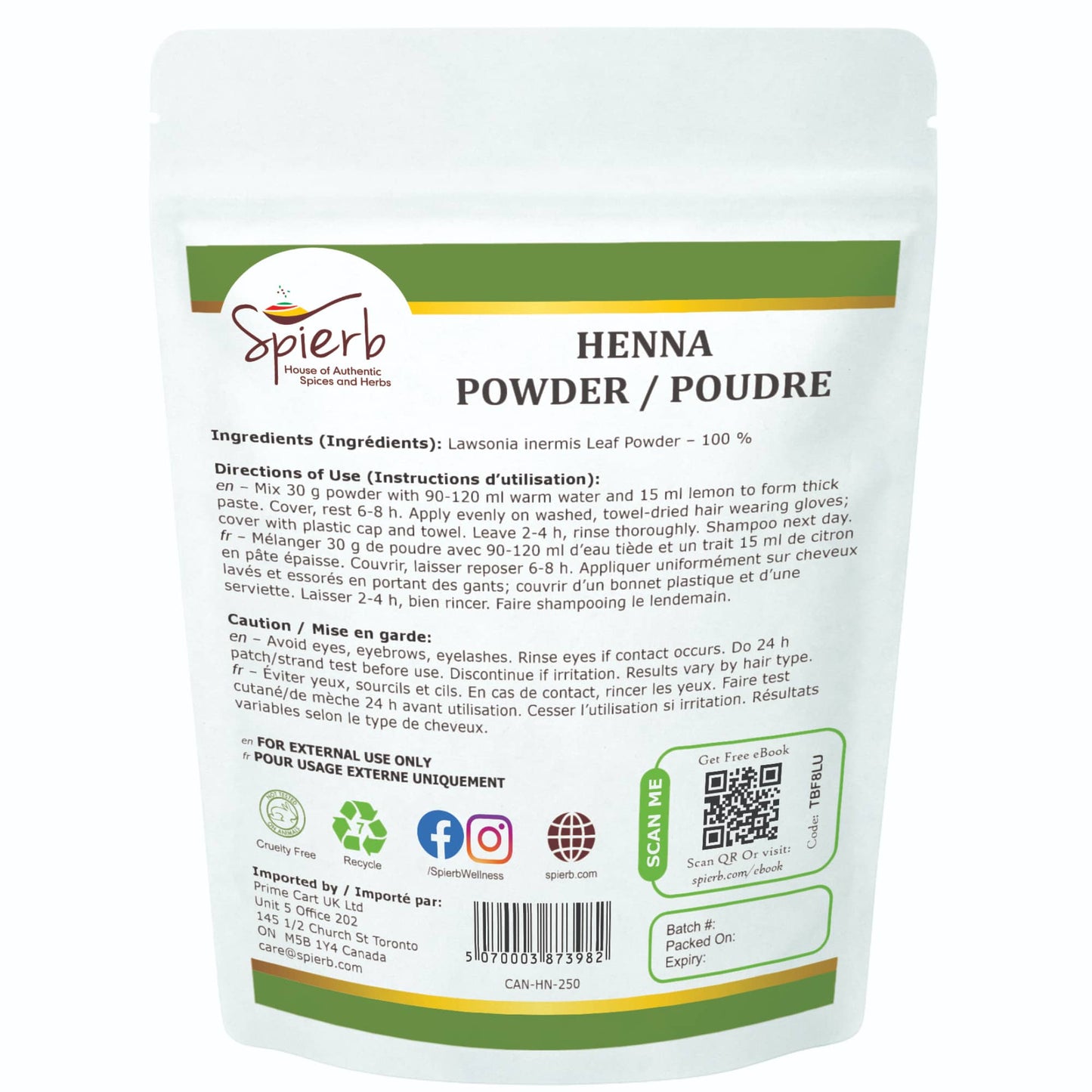 Spierb Henna Powder