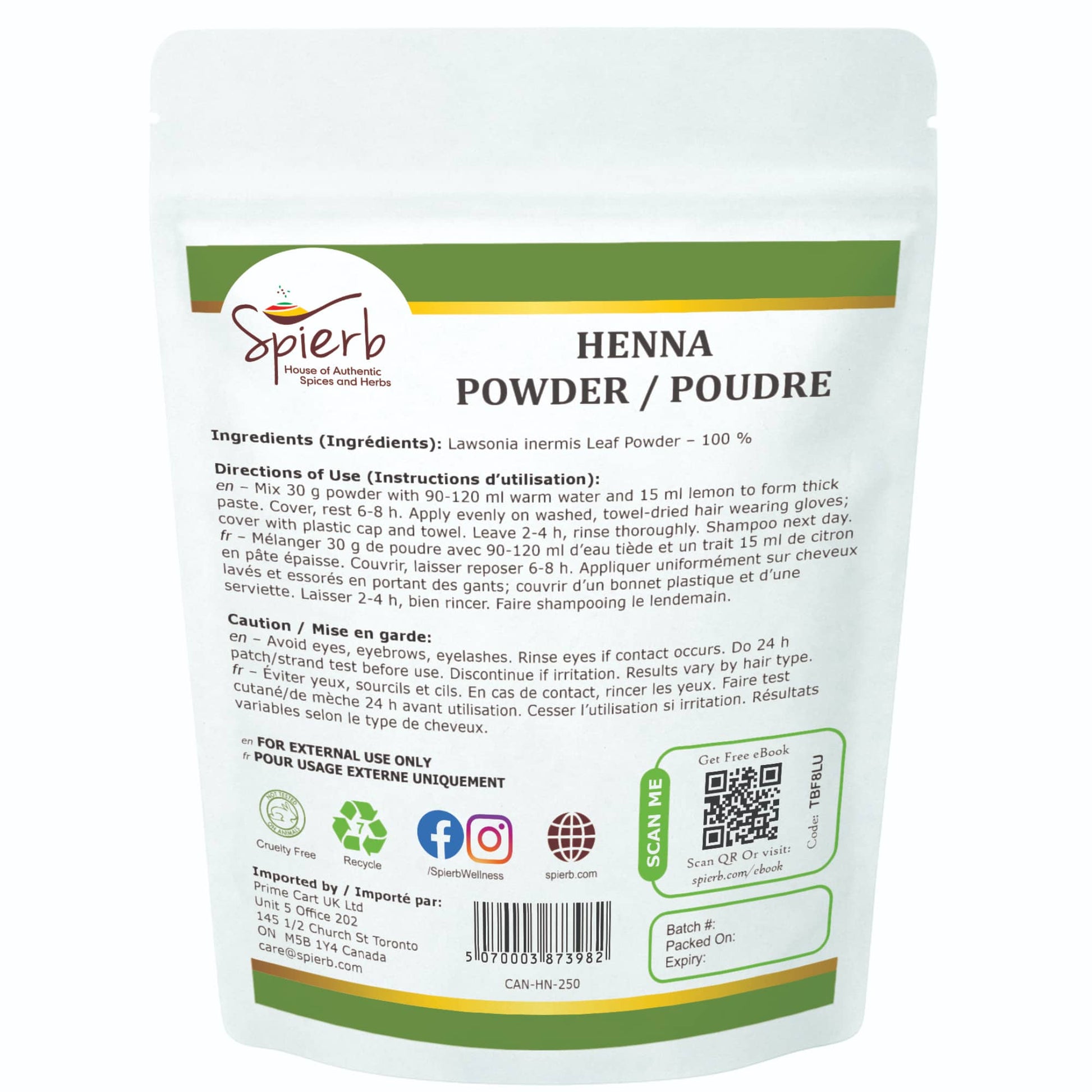 Spierb Henna Powder