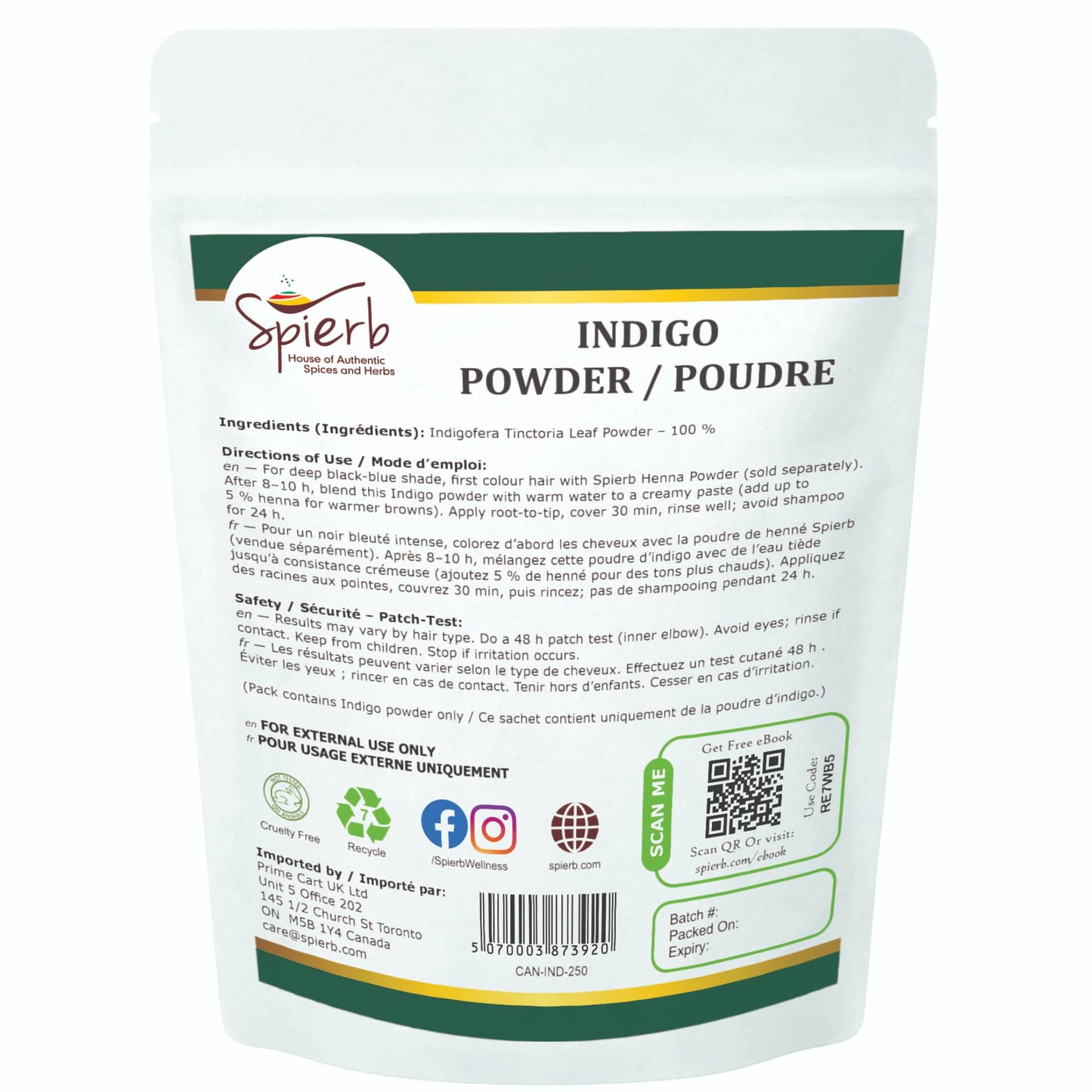 Spierb Indigo Powder