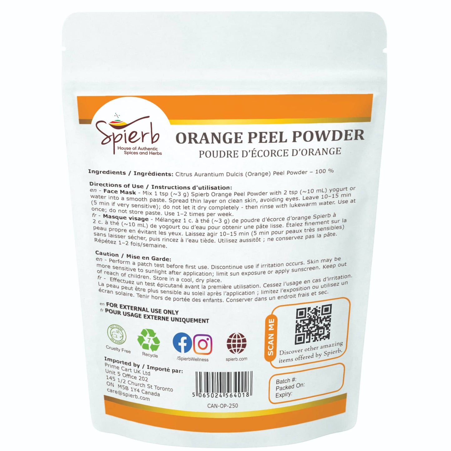 Spierb Orange Peel Powder