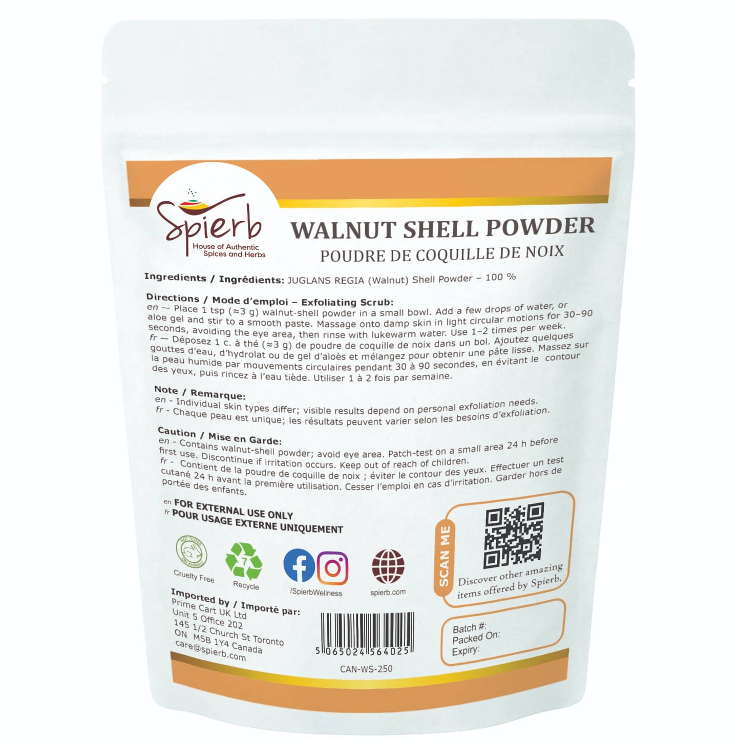 Spierb Walnut Shell Powder